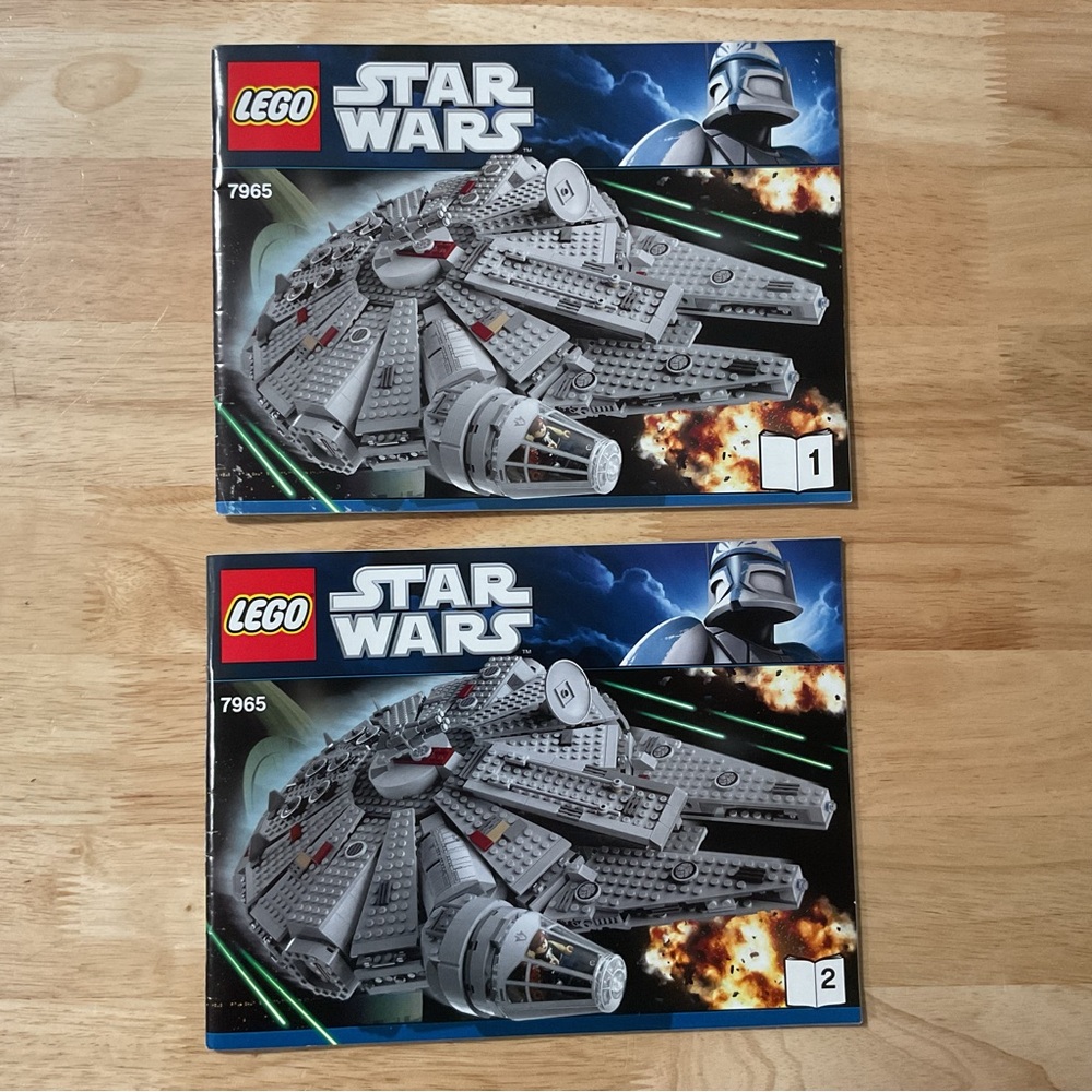 Lego Star Wars 7965 Millennium Falcon Instruction Manual Only Book 1 & 2